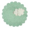 Tapis vert avec coussin Mouton